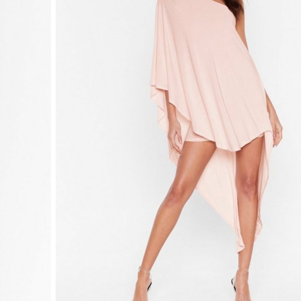 Double Layer Dress with Asymmetric Overlay